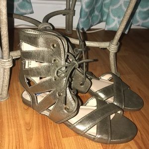 CHAMPAGNE GOLD GLADIATOR SANDALS